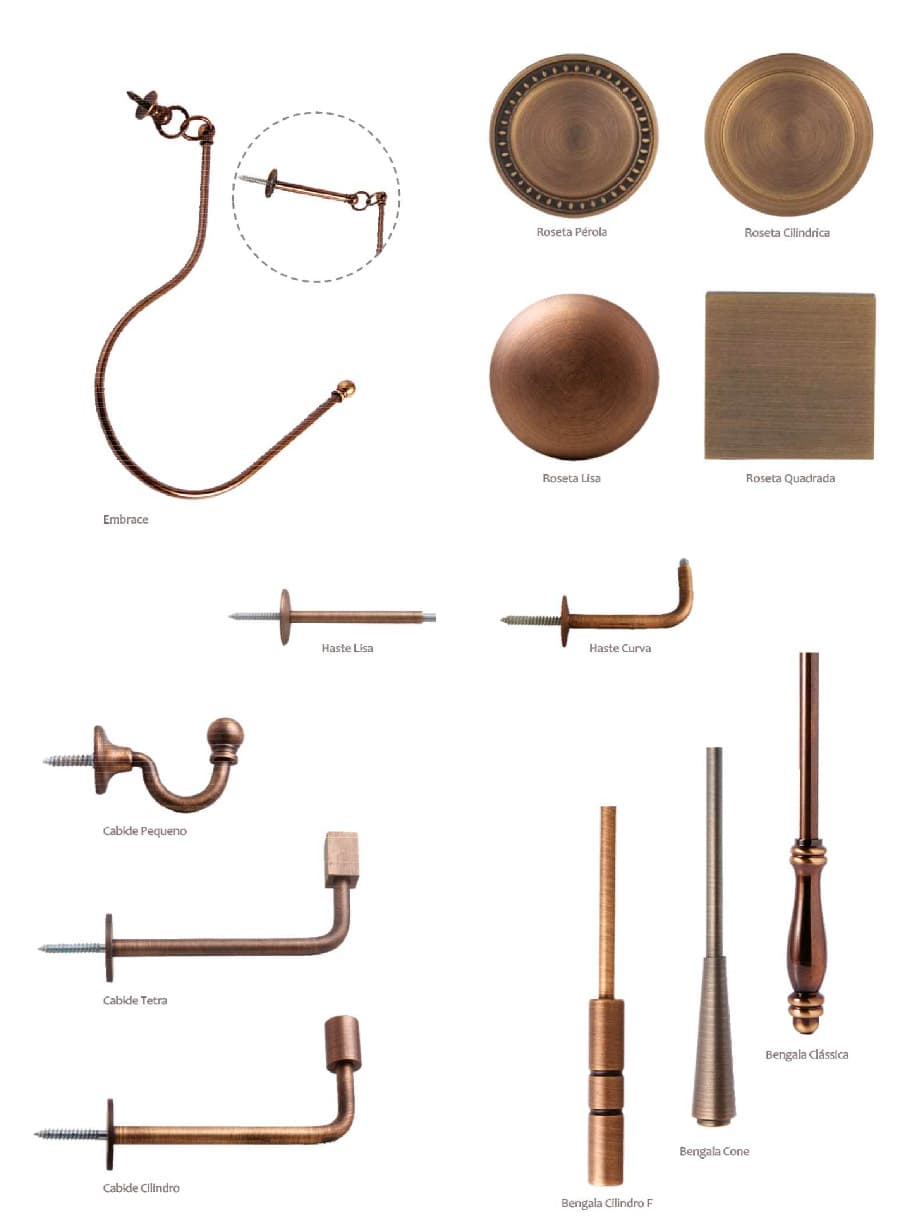 Latão Ø30 e Ø20mm – Varões Decorativos | Morgandy 4