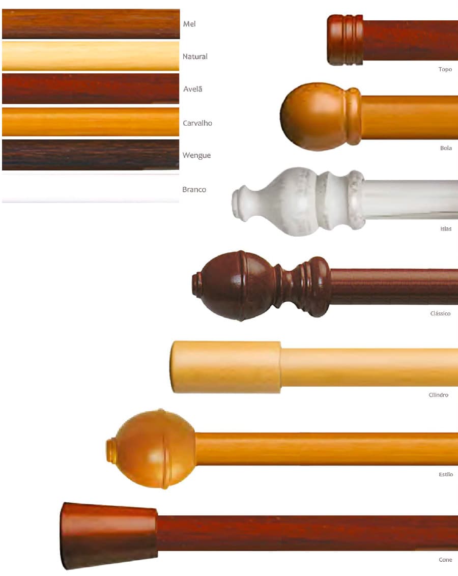 Wood Ø35, Ø30 & Ø20mm